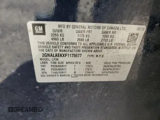 2015 Chevrolet Equinox LS z VIN 2GNALAEKXF1175677, wystawiony jako Copart lot #56540055 z przebiegiem 142 784 mil mil oraz Szkoda całkowita • Salvage title. Historia ofert i sprzedaży dostępna na DreamBid. Obrazek 12.