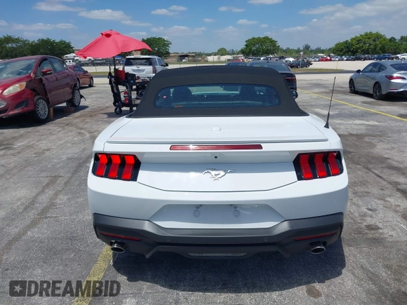 2025 Ford Mustang EcoBoost with VIN 1FAGP8UH4S5105984, listed as a IAAI auction lot 42144715 with 3,573 mi miles. Bid and sale history available at carsss.com. Image 16.