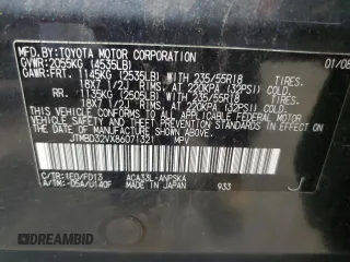 2008 Toyota RAV4 Sport with VIN JTMBD32VX86071321, listed as a Copart auction lot 64455945 with 143,160 mi miles and Salvage title. Bid and sale history available at DreamBid. Image 13.