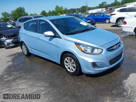 2013 Hyundai Accent GS with VIN KMHCT5AE5DU125906, listed as a IAAI auction lot 42282731 with 148,033 mi miles and . Bid and sale history available at DreamBid. Image 1.