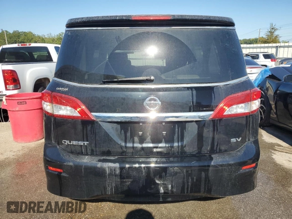 2015 Nissan Quest SV with VIN JN8AE2KP9F9128399, listed as a Copart auction lot 74980554 with 108,346 mi miles and Salvage Title. Bid and sale history available at carsss.com. Image 6.