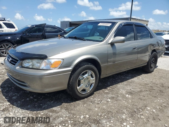 2001 Toyota Camry CE with VIN 4T1BG22K11U106302, listed as a Copart auction lot 55986065 with 151,932 mi miles and Salvage Title. Bid and sale history available at DreamBid. Image 1.