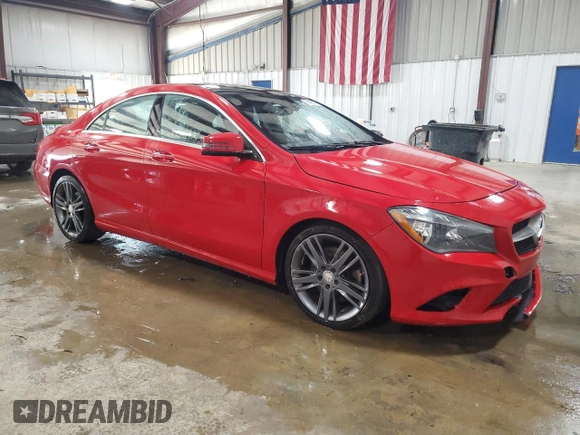 2015 Mercedes-Benz CLA 250 with VIN WDDSJ4GB9FN183680, listed as a Copart auction lot 56466785 with 115,439 mi miles and Salvage Title. Bid and sale history available at DreamBid. Image 4.