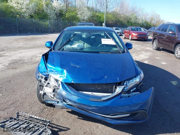 2013 Honda Civic Sdn LX with VIN 2HGFB2F52DH598307, listed as a IAAI auction lot 41971551 with 61,362 mi miles. Bid and sale history available at carsss.com. Image 13.
