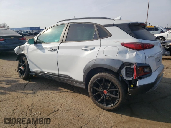 2021 Hyundai Kona Night Edition with VIN KM8K6CA57MU677799, listed as a Copart auction lot 78279984 with Not Provided miles and Non Repairable. Bid and sale history available at DreamBid. Image 2.