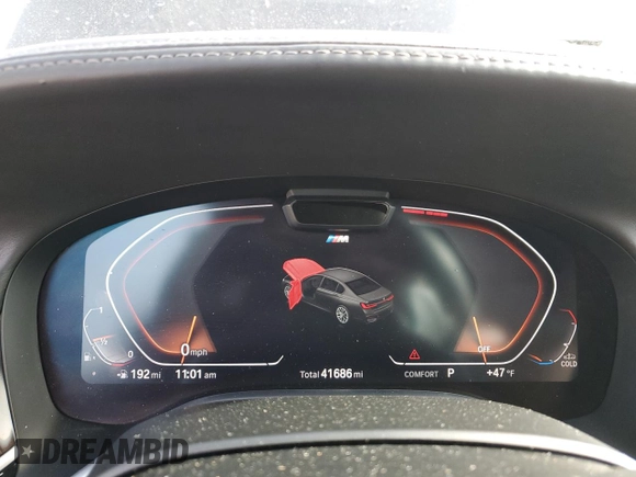 2022 BMW 7 Series 750i xDrive with VIN WBA7U2C07NCH32786, listed as a Copart auction lot 43028005 with 41,686 mi miles and Salvage title. Bid and sale history available at DreamBid. Image 9.