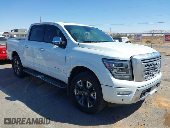 2024 Nissan Titan Pro-4X with VIN 1N6AA1ED3RN104028, listed as a IAAI auction lot 41837183 with 12,267 mi miles and . Bid and sale history available at DreamBid. Image 1.