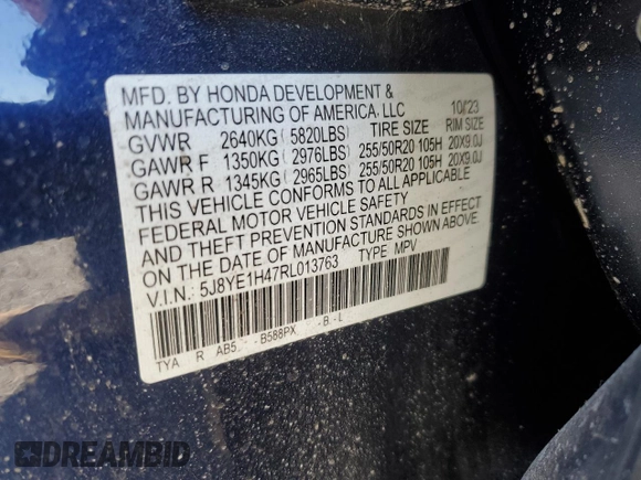 2024 Acura MDX Technology z VIN 5J8YE1H47RL013763, wystawiony jako Copart lot #52218375 z przebiegiem 19 284 mil mil oraz Szkoda całkowita • Salvage title. Historia ofert i sprzedaży dostępna na DreamBid. Obrazek 15.