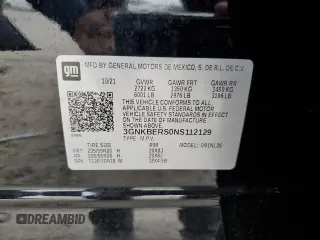 2022 Chevrolet Blazer RS with VIN 3GNKBERS0NS112129, listed as a Copart auction lot 55105345 with 27,600 mi miles and Salvage title. Bid and sale history available at DreamBid. Image 14.