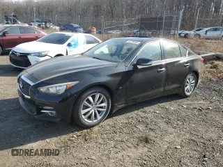 2015 Infiniti Q50 Premium with VIN JN1BV7AP0FM356550, listed as a Copart auction lot 45725045 with 27,725 mi miles and Salvage Title. Bid and sale history available at carsss.com. Image 1.