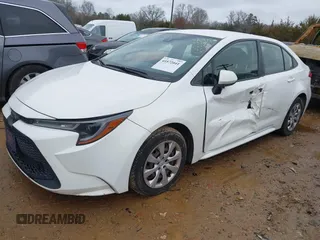 2020 Toyota Corolla LE with VIN JTDEPRAE5LJ027757, listed as a IAAI auction lot 41572041 with 199,146 mi miles. Bid and sale history available at carsss.com. Image 2.