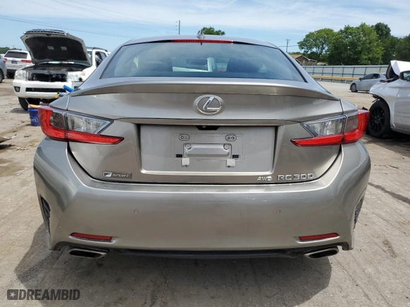 2016 Lexus RC 300 with VIN JTHSM5BC0G5001095, listed as a Copart auction lot 58858124 with NaN miles and Salvage Title. Bid and sale history available at carsss.com. Image 6.