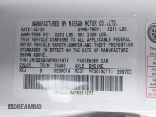 2023 Nissan Z Performance с VIN JN1BZ4BH4PM311977, выставлен на аукционе IAAI как лот 39732107 с пробегом 1 020 миль миль и . История ставок и продаж доступна на DreamBid. Изображение 9.