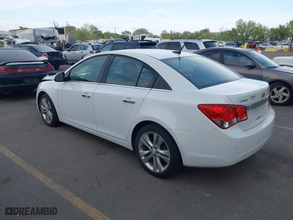 2012 Chevrolet Cruze LTZ with VIN 1G1PH5SC1C7297392, listed as a IAAI auction lot 42100637 with 90,552 mi miles. Bid and sale history available at carsss.com. Image 3.
