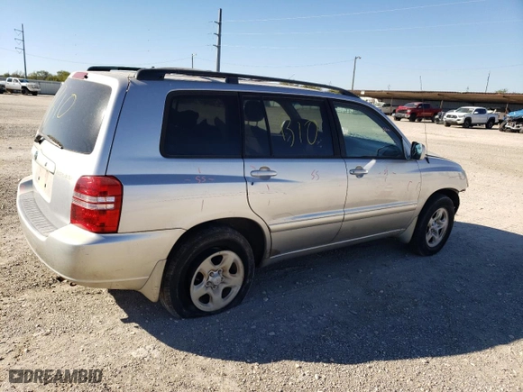 2001 Toyota Highlander with VIN JTEGF21A410003318, listed as a Copart auction lot 80709484 with 0 mi miles and Salvage Title. Bid and sale history available at carsss.com. Image 3.