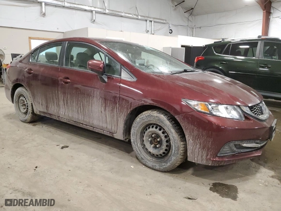 2015 Honda Civic Sedan LX with VIN 19XFB2F5XFE093659, listed as a Copart auction lot 46832235 with 111,587 mi miles and Salvage Title. Bid and sale history available at carsss.com. Image 4.