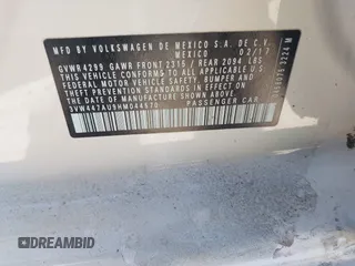 2017 Volkswagen GTI S с VIN 3VW447AU9HM044570, выставлен на аукционе IAAI как лот 41820787 с пробегом 79 950 миль миль и . История ставок и продаж доступна на DreamBid. Изображение 9.