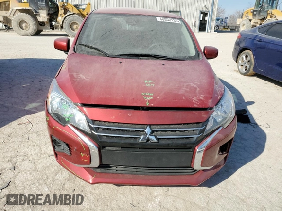 2022 Mitsubishi Mirage ES z VIN ML32AUHJ9NH001458, wystawiony jako Copart lot #48800135 z przebiegiem 39 722 mil mil oraz Szkoda całkowita • Salvage title. Historia ofert i sprzedaży dostępna na DreamBid. Obrazek 5.