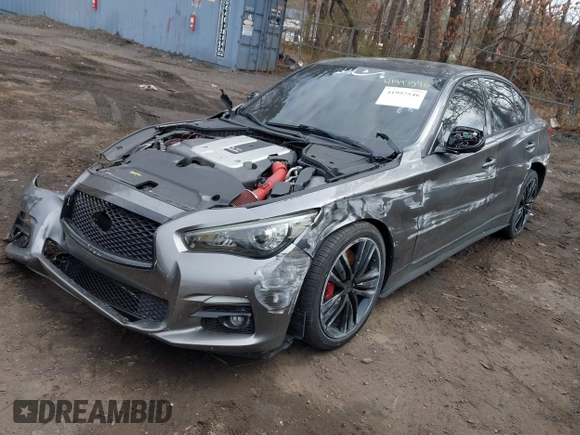 2015 Infiniti Q50 with VIN JN1BV7AR8FM401199, listed as a IAAI auction lot 41997546 with 86,017 mi miles. Bid and sale history available at carsss.com. Image 18.