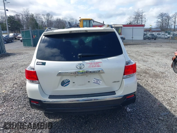 2012 Toyota Highlander Limited with VIN 5TDDK3EH6CS122455, listed as a IAAI auction lot 41824335 with 154,149 mi miles. Bid and sale history available at carsss.com. Image 16.