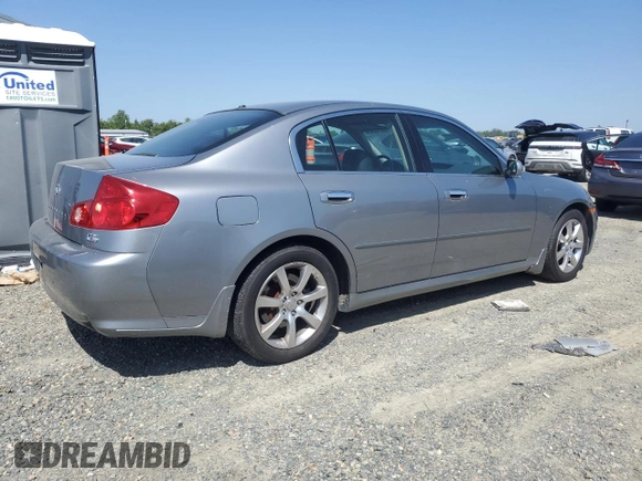 2006 Infiniti G35 with VIN JNKCV51E76M511100, listed as a Copart auction lot 55010345 with 166,936 mi miles and Salvage Title. Bid and sale history available at DreamBid. Image 3.