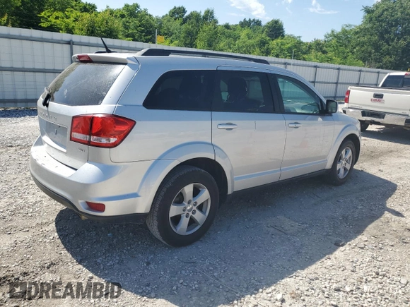 2012 Dodge Journey SXT z VIN 3C4PDDBG3CT360536, wystawiony jako Copart lot #57483455 z przebiegiem 135 278 mil mil oraz Czysty tytuł • Clean title. Historia ofert i sprzedaży dostępna na DreamBid. Obrazek 3.