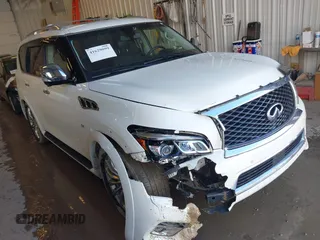 2016 Infiniti QX80 with VIN JN8AZ2NE8G9122383, listed as a IAAI auction lot 41629099 with 170,692 mi miles. Bid and sale history available at carsss.com. Image 1.