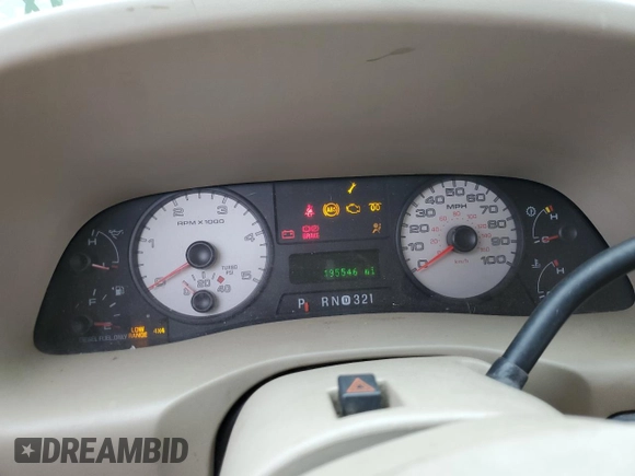 2005 Ford F-350 XL с VIN 1FTWW31P05ED19270, выставлен на аукционе Copart как лот 45970835 с пробегом 195 546 миль миль и Списание • Salvage title. История ставок и продаж доступна на DreamBid. Изображение 9.