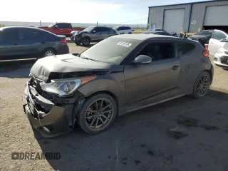 2015 Hyundai Veloster Turbo with VIN KMHTC6AE7FU240354, listed as a Copart auction lot 58156185 with 132,021 mi miles and Salvage title. Bid and sale history available at DreamBid. Image 1.