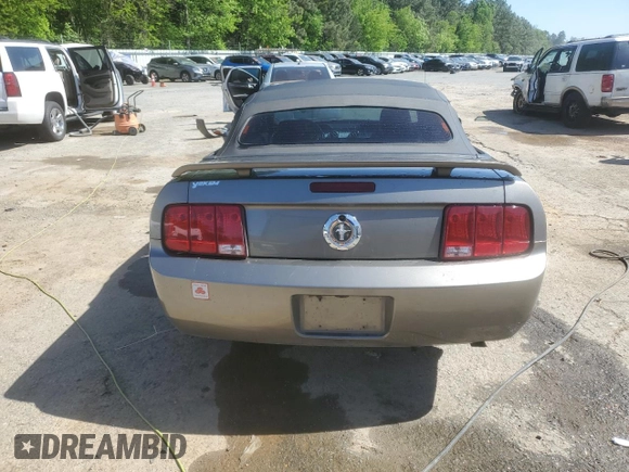 2005 Ford Mustang Deluxe with VIN 1ZVFT84N155232118, listed as a Copart auction lot 53033395 with 91,652 mi miles and Salvage Title. Bid and sale history available at carsss.com. Image 6.
