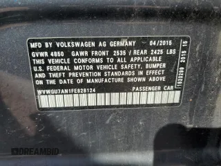 2015 Volkswagen CC VR6 Executive 4Motion with VIN WVWGU7AN1FE828124, listed as a Copart auction lot 70784613 with 0 mi miles. Bid and sale history available at carsss.com. Image 14.