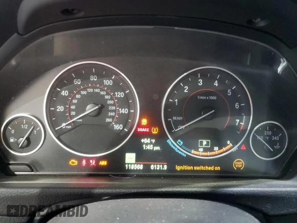 2014 BMW 3 Series 335i xDrive with VIN WBA3B9C59EF588050, listed as a Copart auction lot 54142605 with 118,568 mi miles and Clean Title. Bid and sale history available at carsss.com. Image 9.
