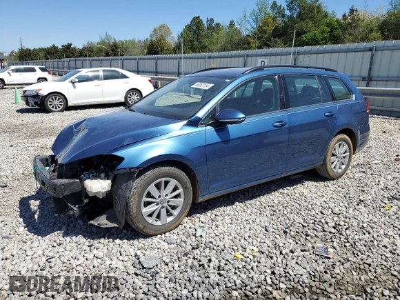 2019 Volkswagen Golf SportWagen S with VIN 3VWY57AU5KM512610, listed as a Copart auction lot 49362134 with 92,592 mi miles. Bid and sale history available at carsss.com. Image 1.