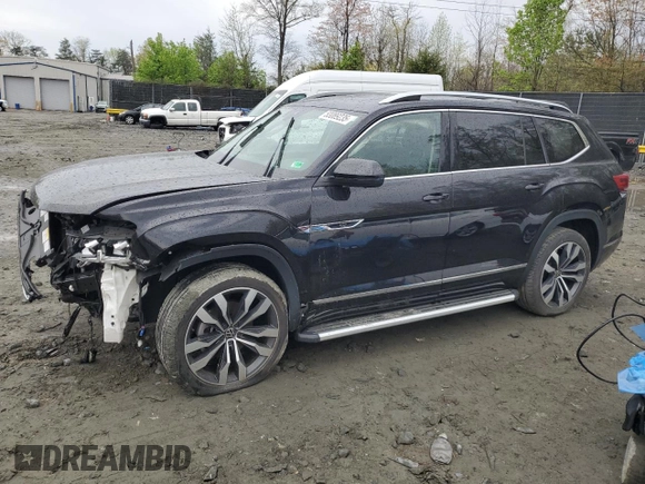 2022 Volkswagen Atlas SEL Premium R-Line with VIN 1V2FR2CA3NC515322, listed as a Copart auction lot 53089235 with 36,581 mi miles and Salvage title. Bid and sale history available at DreamBid. Image 1.