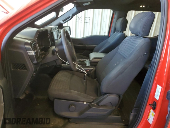 2021 Ford F-150 XL with VIN 1FTEW1CP5MKD32710, listed as a Copart auction lot 49497645 with 56,465 mi miles and Salvage Title. Bid and sale history available at carsss.com. Image 7.