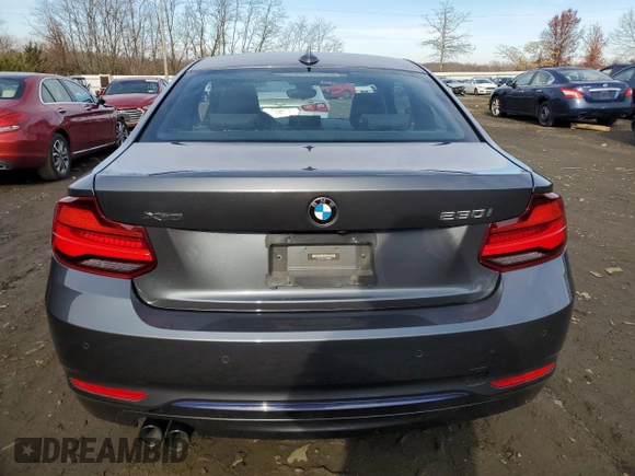 2020 BMW 2 Series 230i xDrive with VIN WBA2J3C07L7D96605, listed as a Copart auction lot 82123324 with 27,826 mi miles and Salvage Title. Bid and sale history available at carsss.com. Image 6.
