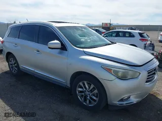 2014 Infiniti QX60 with VIN 5N1AL0MN3EC505792, listed as a IAAI auction lot 41761110 with 144,950 mi miles. Bid and sale history available at carsss.com. Image 1.