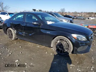 2017 Mercedes-Benz C 43 AMG with VIN 55SWF6EBXHU195218, listed as a Copart auction lot 41504645 with 97,108 mi miles and Salvage Title. Bid and sale history available at DreamBid. Image 4.