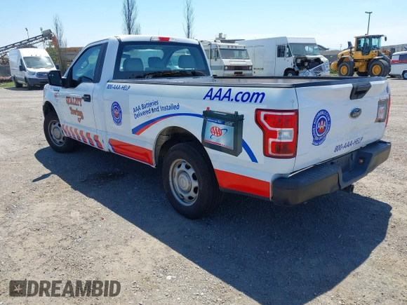 2019 Ford F-150 XL with VIN 1FTMF1CB3KKC86887, listed as a IAAI auction lot 42018920 with 88,479 mi miles. Bid and sale history available at carsss.com. Image 3.