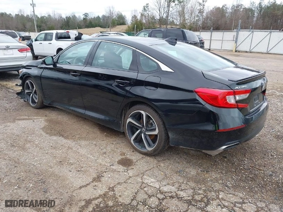 2022 Honda Accord Sedan Sport SE with VIN 1HGCV1F48NA015718, listed as a IAAI auction lot 41233580 with 50,066 mi miles. Bid and sale history available at carsss.com. Image 3.