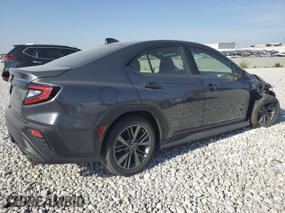 2022 Subaru WRX with VIN JF1VBAA66N9017225, listed as a Copart auction lot 88017935 with Not provided miles and Salvage title. Bid and sale history available at DreamBid. Image 3.