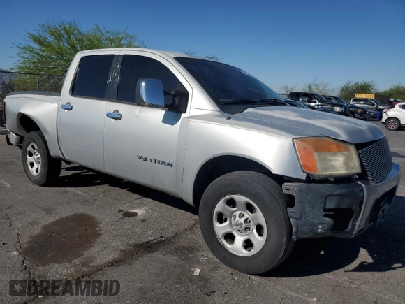 2008 Nissan Titan XE with VIN 1N6AA07D38N301724, listed as a Copart auction lot 58426715 with 211,005 mi miles and Salvage title. Bid and sale history available at DreamBid. Image 4.