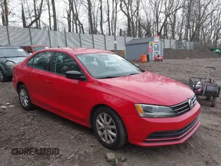 2015 Volkswagen Jetta Sedan 1.8T SE with VIN 3VWD17AJXFM303014, listed as a IAAI auction lot 41953494 with 92,145 mi miles. Bid and sale history available at carsss.com. Image 1.