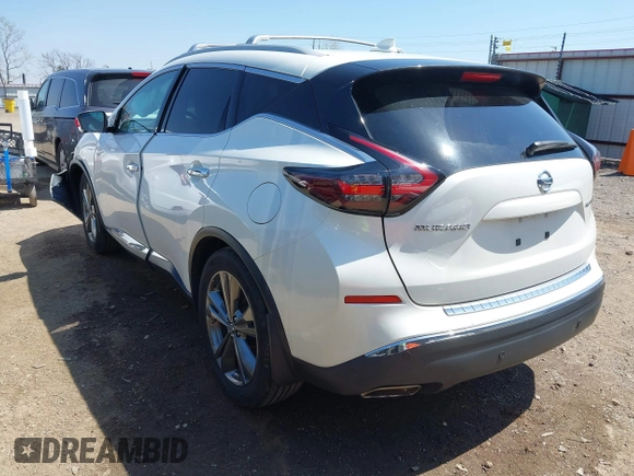 2019 Nissan Murano S with VIN 5N1AZ2MJ2KN133403, listed as a IAAI auction lot 41995731 with 61,512 mi miles and . Bid and sale history available at DreamBid. Image 3.