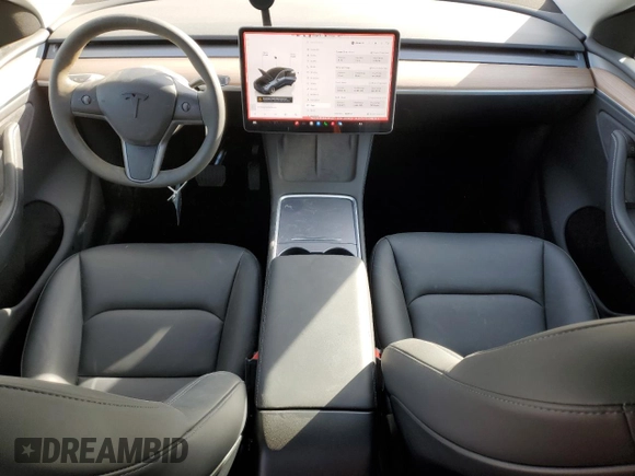 2024 Tesla Model Y Long Range with VIN 7SAYGDEE4RA281227, listed as a Copart auction lot 48356305 with 16,839 mi miles and Salvage Title. Bid and sale history available at DreamBid. Image 8.