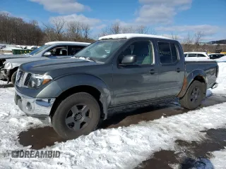 2005 Nissan Frontier 4WD LE with VIN 1N6AD07W25C458662, listed as a Copart auction lot 43714435 with 283,492 mi miles and Clean Title. Bid and sale history available at carsss.com. Image 1.