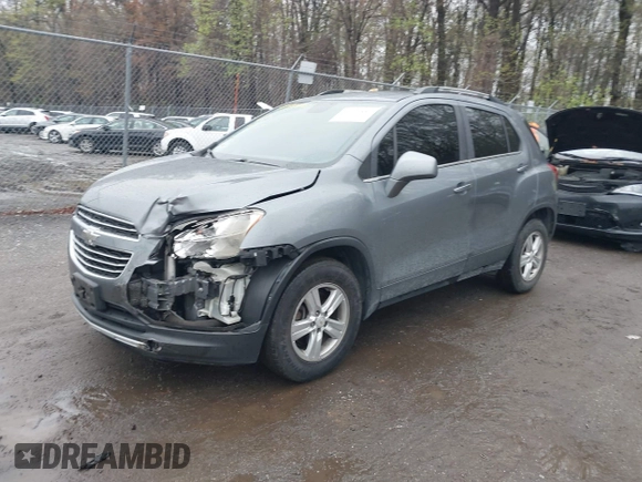 2015 Chevrolet Trax LT with VIN KL7CJRSBXFB097960, listed as a IAAI auction lot 41976883 with 98,621 mi miles and . Bid and sale history available at carsss.com. Image 2.
