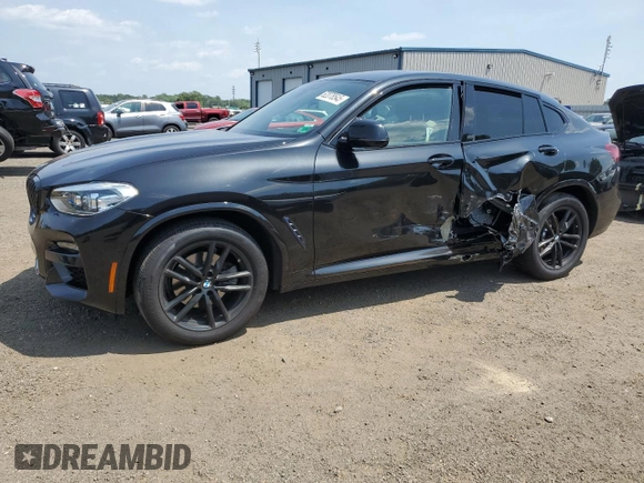 2021 BMW X4 xDrive30i with VIN 5UX2V1C09M9E03411, listed as a Copart auction lot 62078545 with 49,101 mi miles and Salvage title. Bid and sale history available at DreamBid. Image 1.