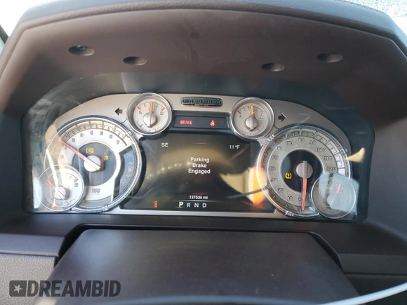 2013 Ram 1500 Laramie Longhorn with VIN 1C6RR7PT8DS606721, listed as a Copart auction lot 44398405 with 137,536 mi miles and Salvage title. Bid and sale history available at DreamBid. Image 9.