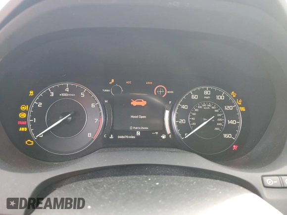 2021 Acura RDX w/Technology Package with VIN 5J8TC2H53ML028607, listed as a Copart auction lot 48117465 with 48,670 mi miles and Salvage Title. Bid and sale history available at carsss.com. Image 9.